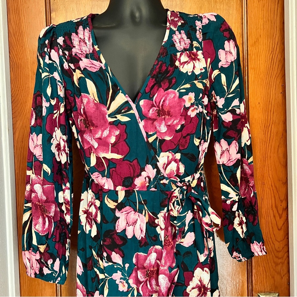 Band of the Free Boho Floral Wrap Dress - Picture 4 of 13